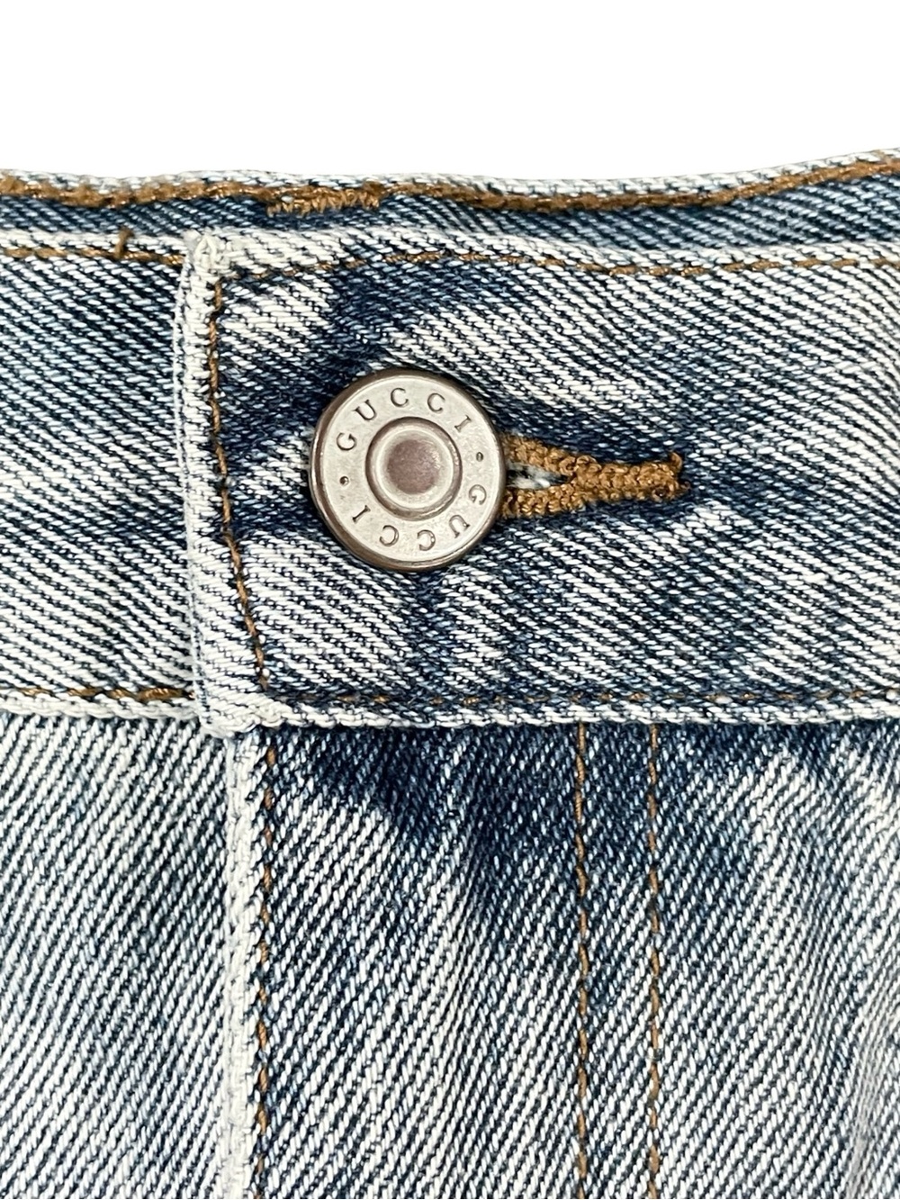 GUCCI Garden Floral Embroidered Denim Mini Skirt US 8 Medium - Picture 7 of 13
